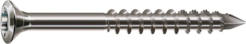 SPAX T-Star Plus 0467000501003 Facade Screws Stainless Steel A2 5.0 x 100 mm Pack of 100 Very Small Countersunk Head Partially Threaded Cut Tip