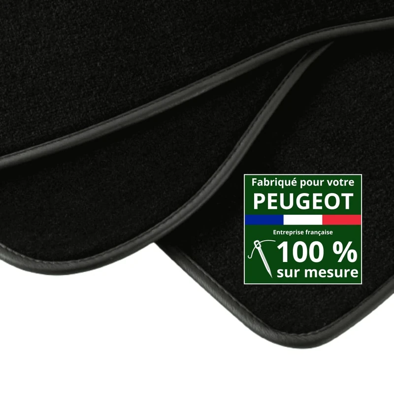 DBS 1763936 Car floor mat - custom made - 3 pieces - anti-slip - high quality carpet 1000g/m² - Velours finish - range Luxe - steering wheel left