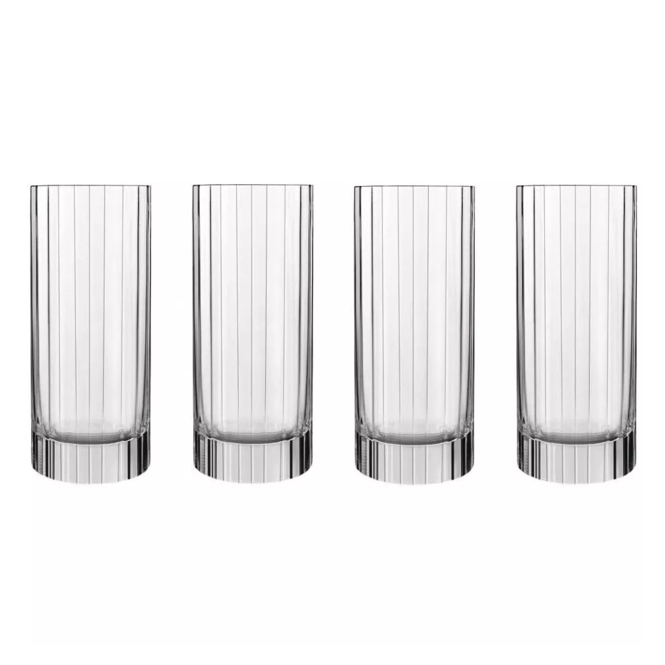 Luigi Bormioli - Bach - Hi Ball Drinking Glasses - SON.hyx Crystal - Highly Resistant to Breakage - Dishwasher Safe - Made in Italy - Set of 4