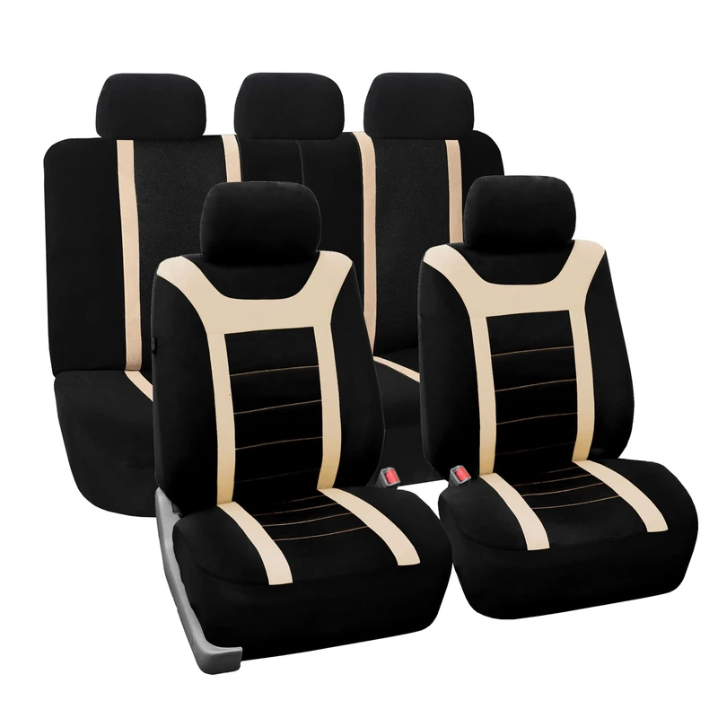 FH GROUP FB070BEIGE115 Car Seat Covers, Set of 11, Red