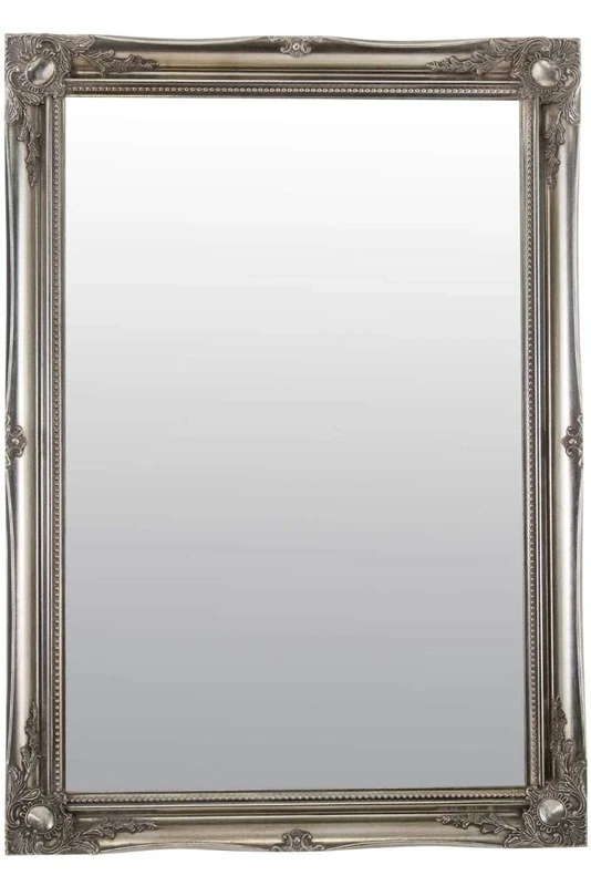 Mirror 3Ft6 X 2Ft6 106cm X 76cm Large Silver Antique Ornate Design Big Wall New, 107x76,829348160-2