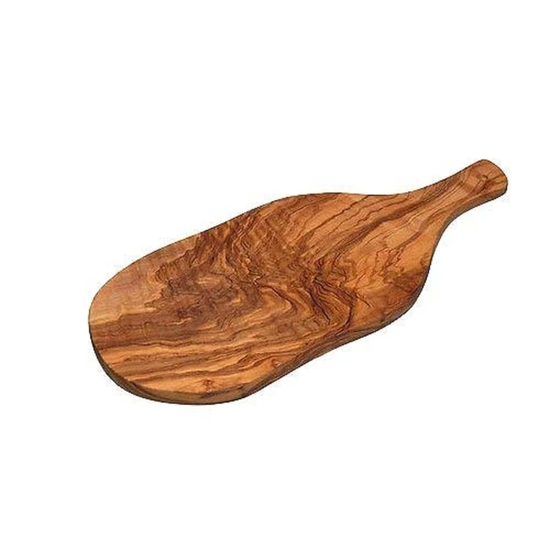 KitchenCraft World of Flavours Rustic Chopping Board/Antipasti Serving Platter, Olive Wood, 3 x 17 cm - Image 1