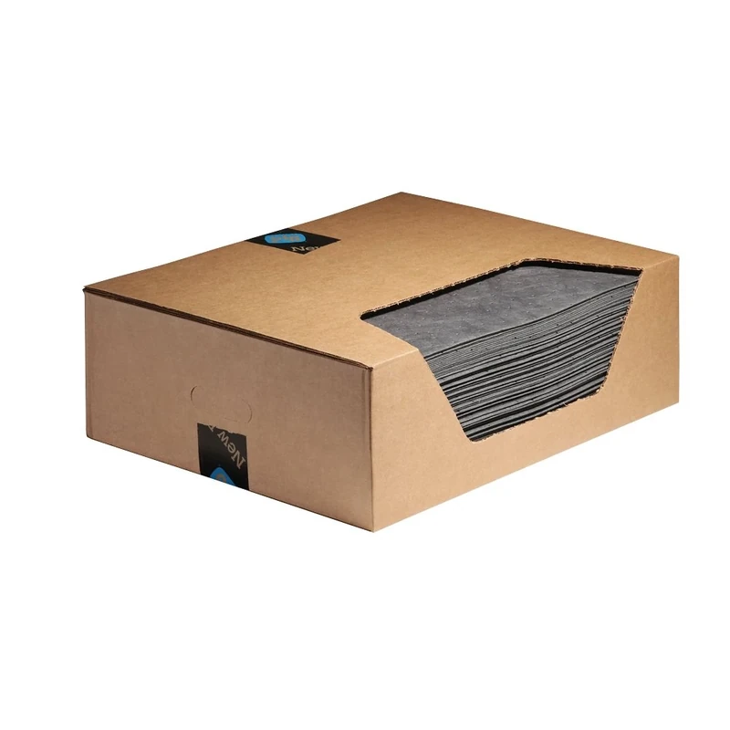 New Pig MAT155 PIG Universal Mat, 41.8 L Absorbency, 51 cm Length x 38 cm Width, 100 Pad/Box, Grey (Pack of 100)