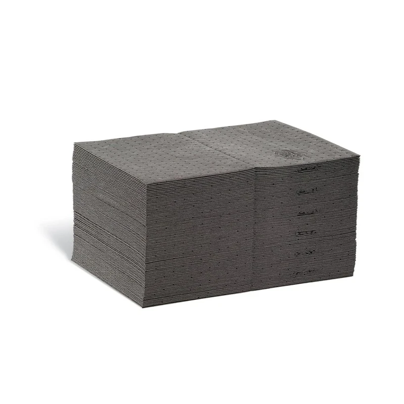 New Pig MAT160 PIG Universal Mat, 65.1 L Absorbency, 51 cm Length x 38 cm Width, 100 Pad/Bag, Grey (Pack of 100)