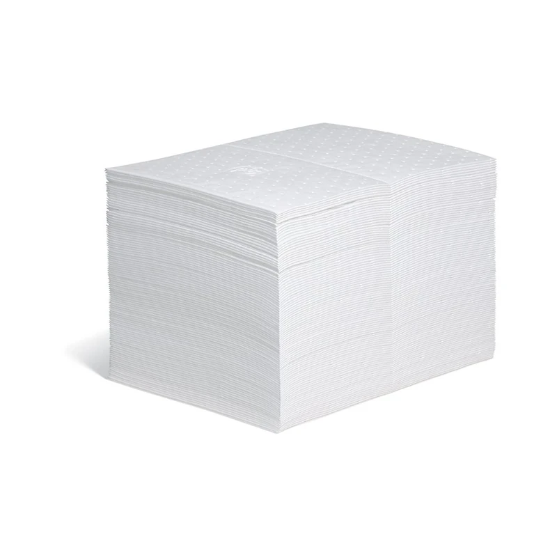 New Pig MAT403 PIG Oil Mat, 83.6 L Absorbency, 51 cm Length x 38 cm Width, 100 Pad/Bag, White (Pack of 100)