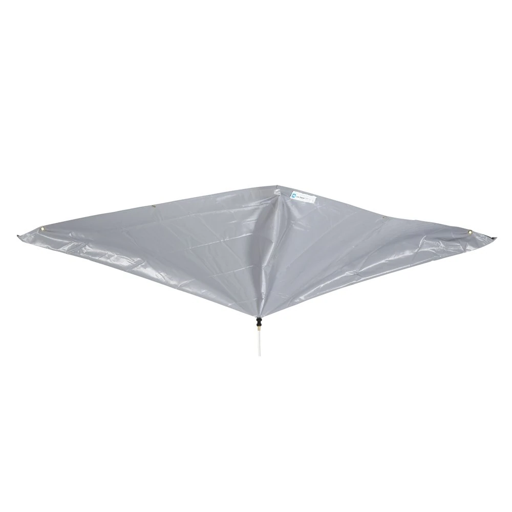 New Pig PIG Roof Leak Diverter Tarp – Heavy Duty Waterproof, 213cm x 213cm, Grey, Diverts Leaks Safely Away from Floors & Equipment