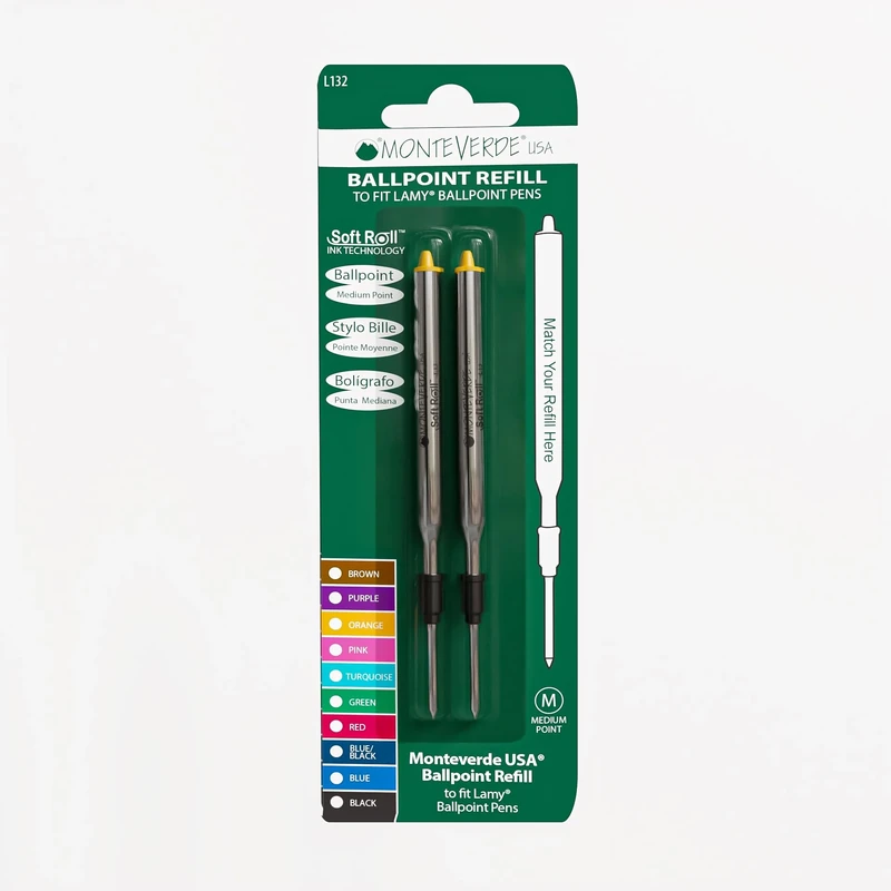 Monteverde L132OR Lamy Ballpoint Pen Refill Suitable for Right or Left-Handed Orange