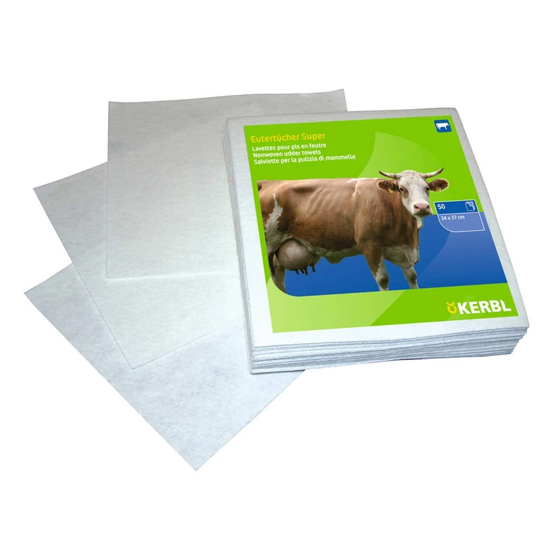 Kerbl Uddero Clean Reusable Udder Cloth 34 x 37 cm Pack of 50 - Image 1