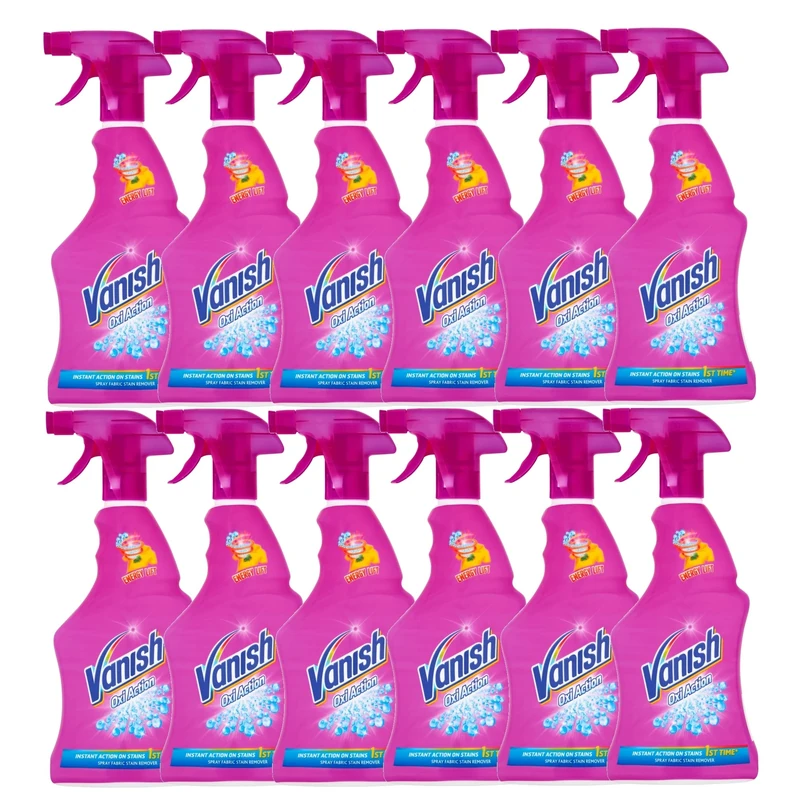 Vanish Pre-Wash Stain Remover Spray, 500ml – Pack of 12 – Tough Dirt Removal