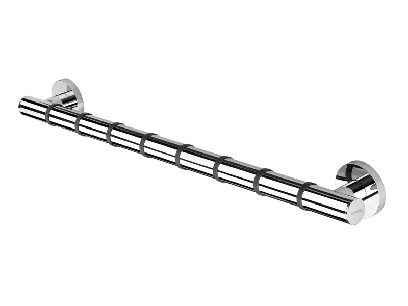 Croydex Grab 'n' Grip 68cm Non-Slip Grab Rail - 100kg Load Capacity Heavy Duty Bar with Steel Core & Chrome ABS, Safety Support Rail for Bathrooms Ideal Handrail for Elderly