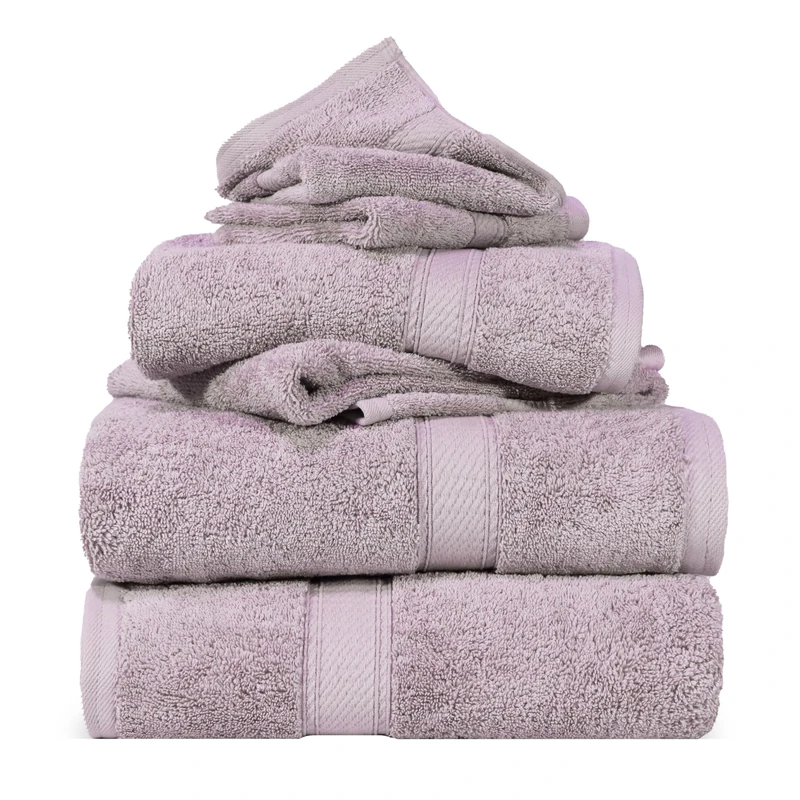 Home City, 100% Cotton, Towel Set, Purple - Towel