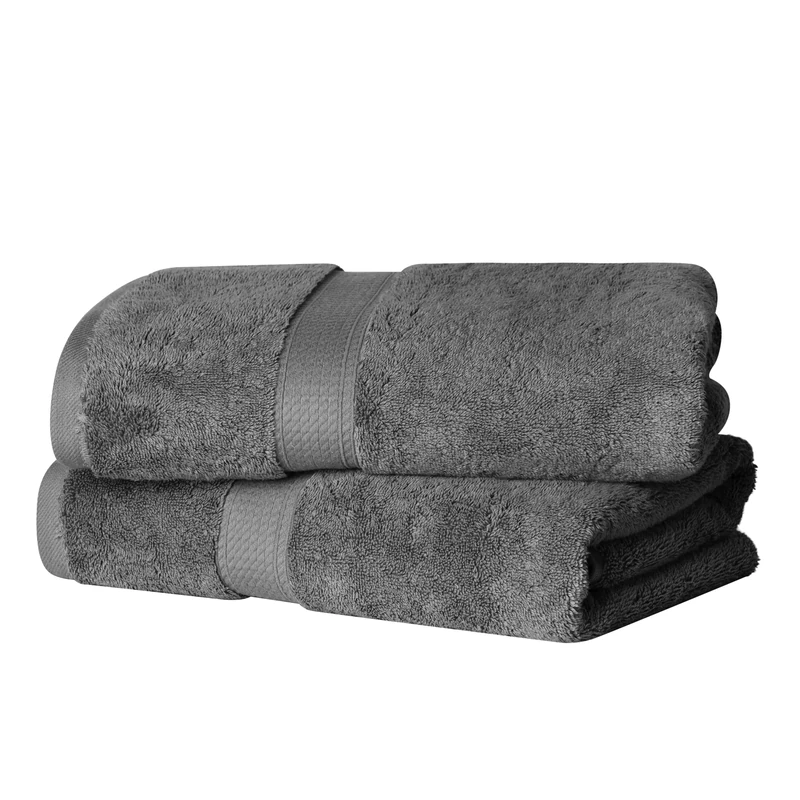 Home City, 100% Cotton, Towel Set, Charcoal - Towel
