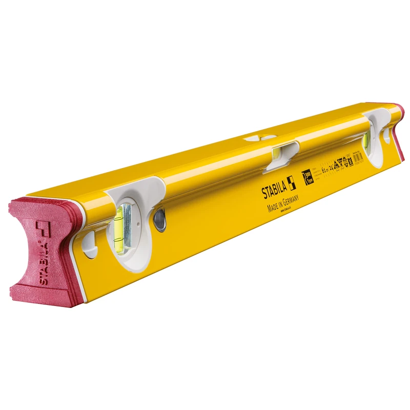 Stabila 18371 R-Type Spirit Level 3 Vial 61cm (24in) 60cm, Yellow/Black