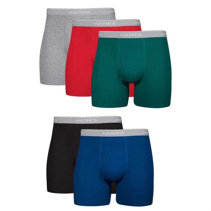 Hanes Men's 7349z5 Boxer Briefs - 100% Cotton Comfort
