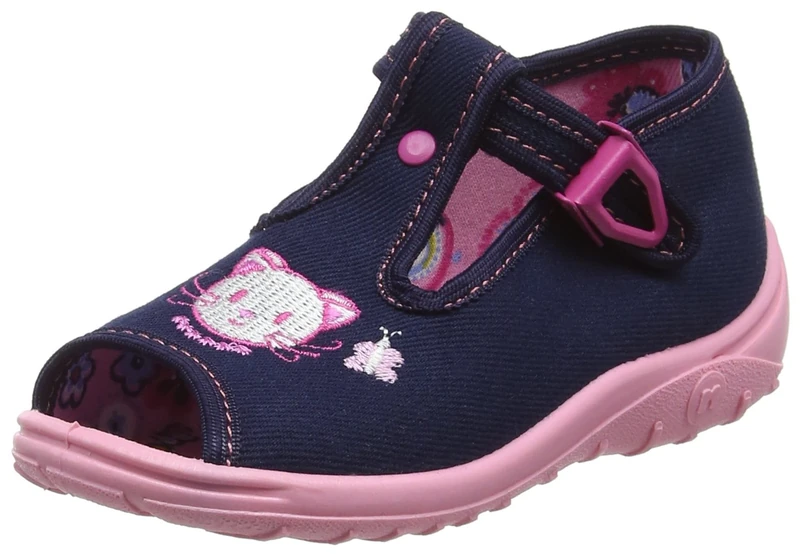 Beautiful Open Toe Shoes, Navy Blue Nazo 016HA (UK 6.5 / EU 24 Toddler) - Image 1