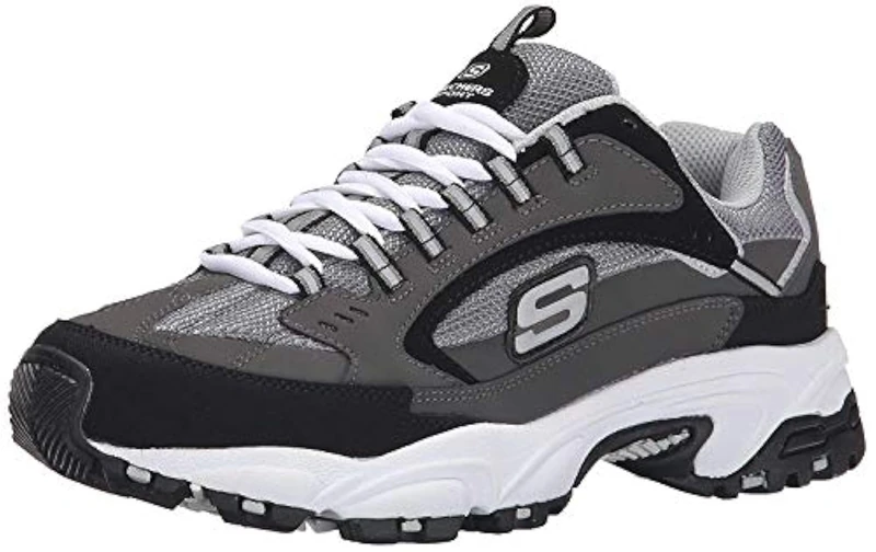 Skechers Men's Stamina Nuovo, Charcoal/Black, 16 Wide