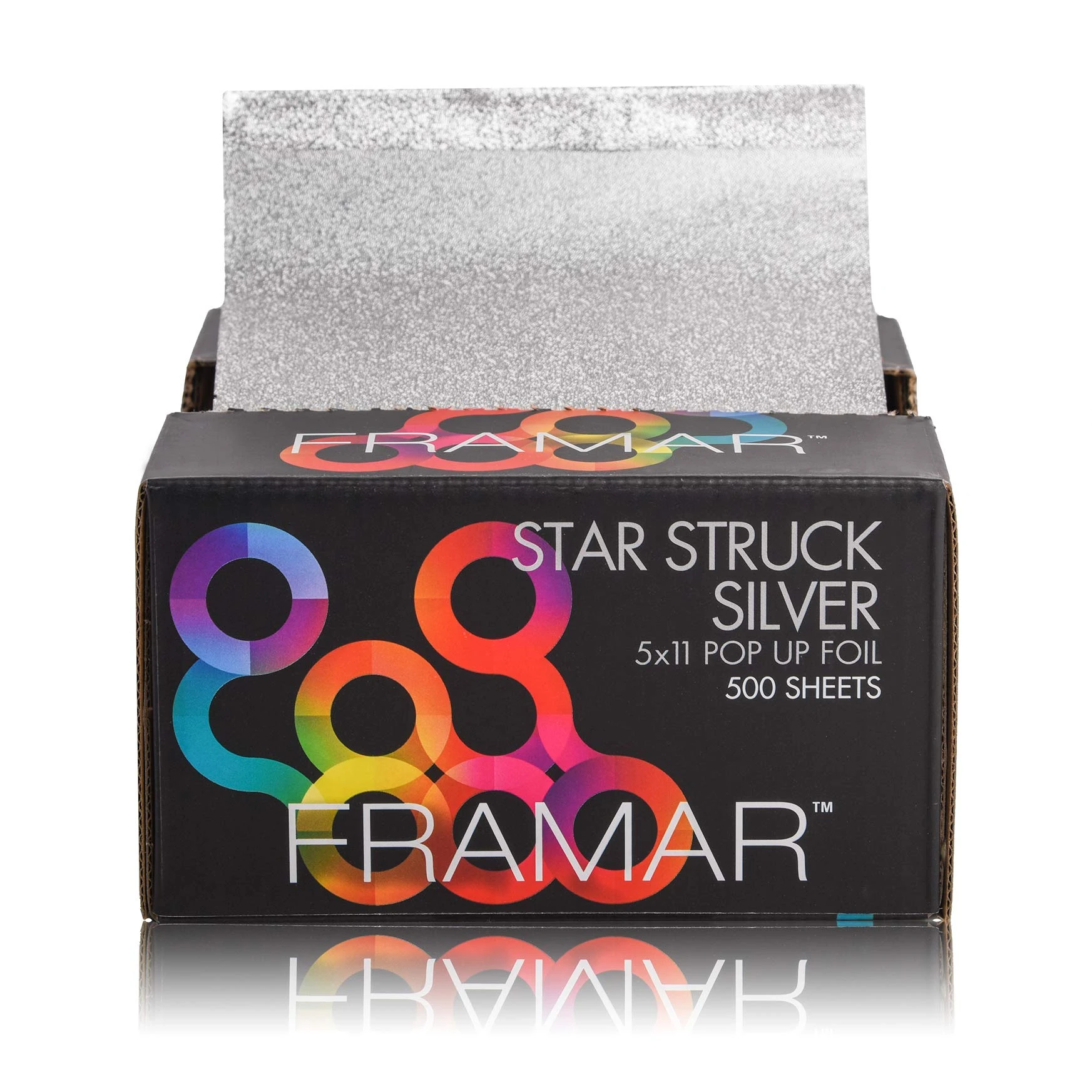 Framar Silver Embossed Pop Up Hair Foil - Hair Foils for Highlighting, Foils for Highlights, Hairdressing Foil for Hair Highlights, Non Slip Embossed Texture – 500 Sheets
