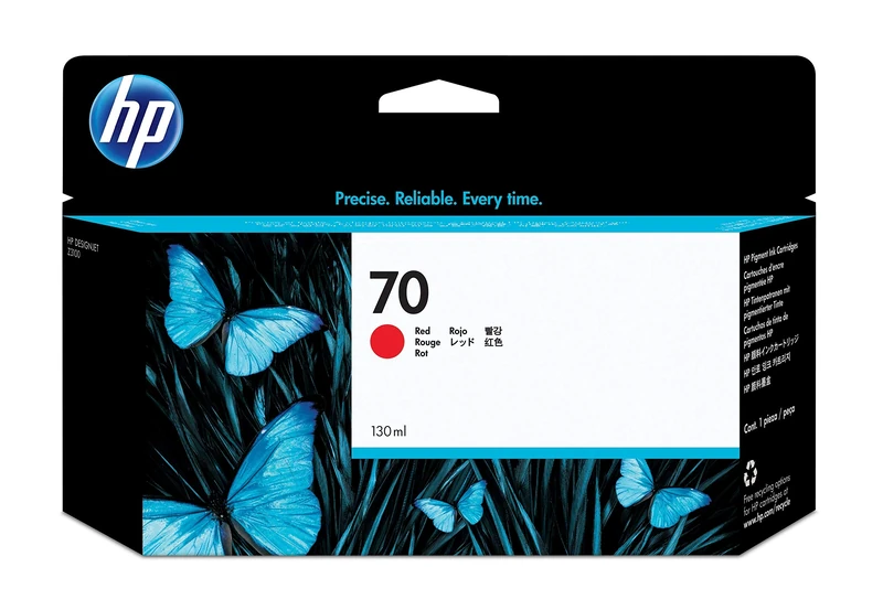 HP 70 cartouche d'encre DesignJet rouge, 130 ml