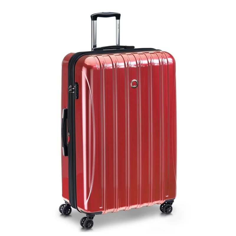 DELSEY PARIS Helium Aero Hardside Expandable Luggage with Spinner Wheels, Brick Red, Carry-On 19 Inch