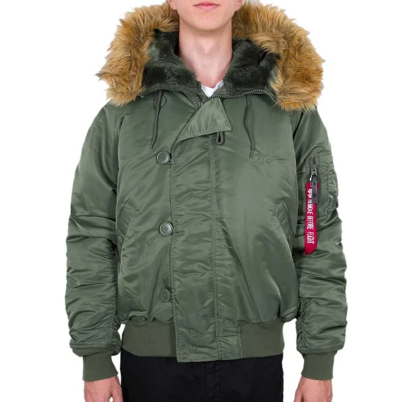 Alpha Industries N2B Winter Jacket for Men Sage-Green - Image 1