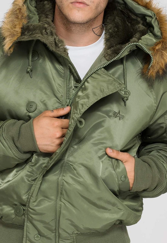 Alpha Industries N2B Winter Jacket for Men Sage-Green