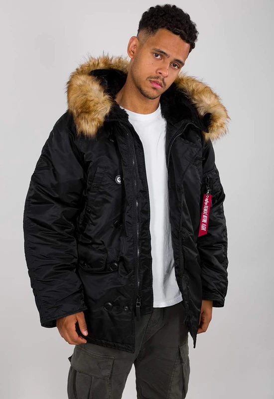 Alpha Industries N3B Winter Jacket for Men Black - Image 1