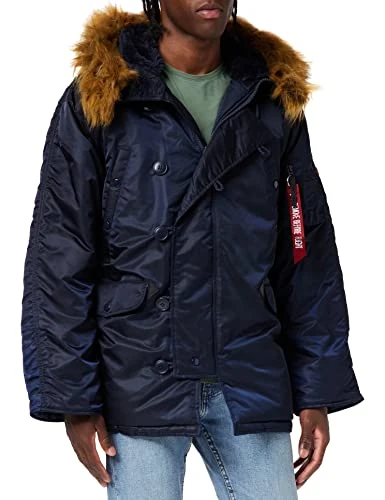 Alpha Industries Men's N3B Parka, Blue (Rep.Blue), Small