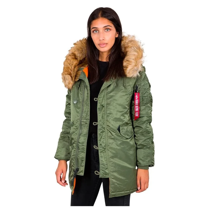 Alpha Industries N3B VF 59 Winter Jacket for Ladies Sage-Green