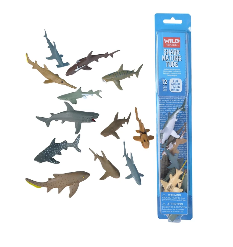 WILD REPUBLIC 12757 Shark Nature Tube, Multicolour, 30.5 x 6.4 x 5.1 cm
