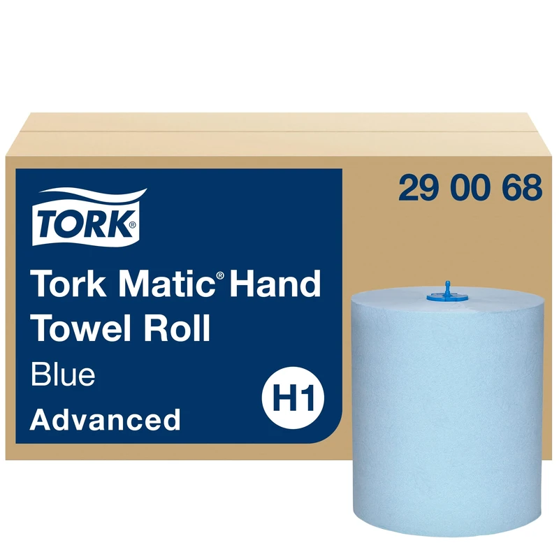 Tork Matic Paper Hand Towels Blue H1, Advanced, 6 Rolls x 150m, 290068