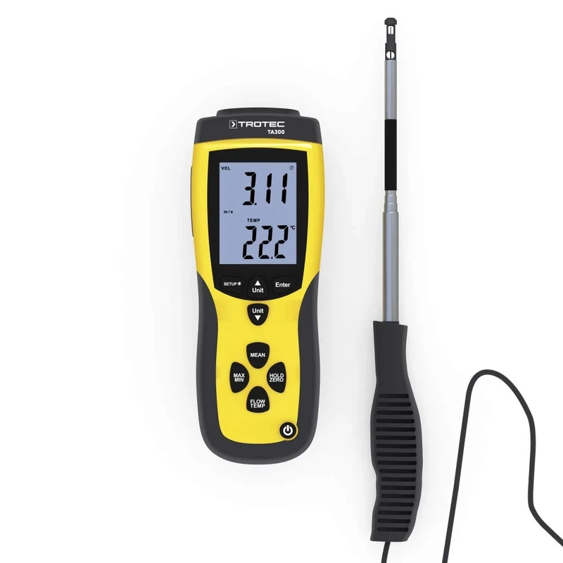 TROTEC TA300 Anemometer Straight Probe incl. Cal. Certificate