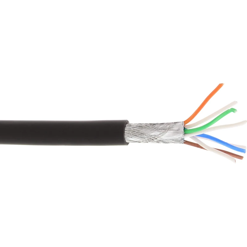 InLine® 76899S 500 S/FTP Patch Cable – Low Smoke Zero Halogen Copper Black 100 m