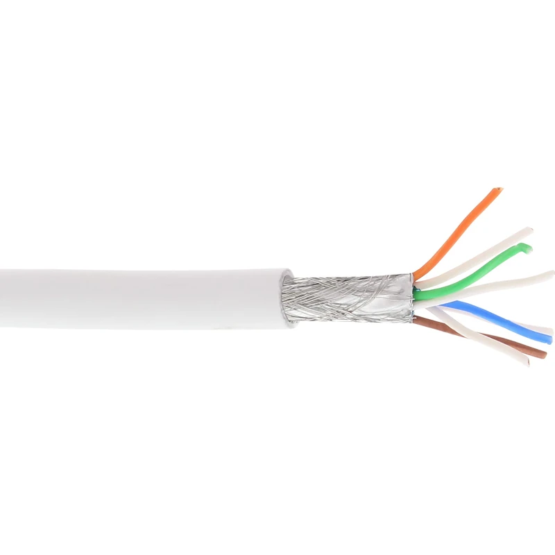 InLine® 76899 W S/FTP Patch Cable 500 MHZ Halogen-Free Copper 100 m White