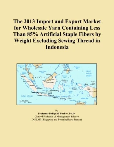 The 2013 Import and Export Market for Wholesale Yarn Containing Less Than 85% Artificial Staple Fibers by Weight Excluding Sewing Thread in Indonesia