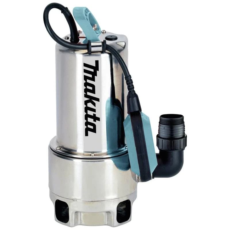 Makita PF1110 Electric Submersible Pump, Dirty Water Up to 35 mm Particle Size) 1100 W Stainless Steel