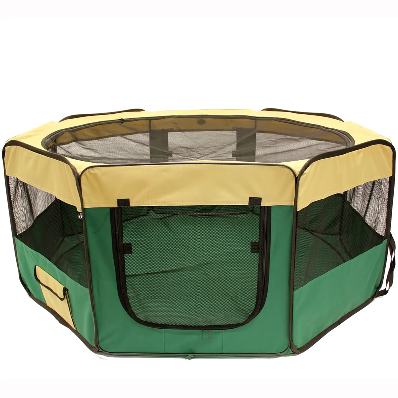 Mool Pet Pen/Fence/Cage with Roof/Ground Sheet and Carry bag, Large