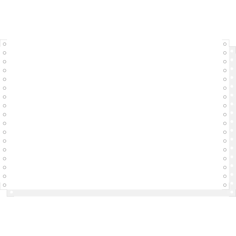 Exacompta - Ref. 63282E - 1000 carbonless white listing sheets 330x8 1/2"" 2ply Caroll Detachable Strips" - White