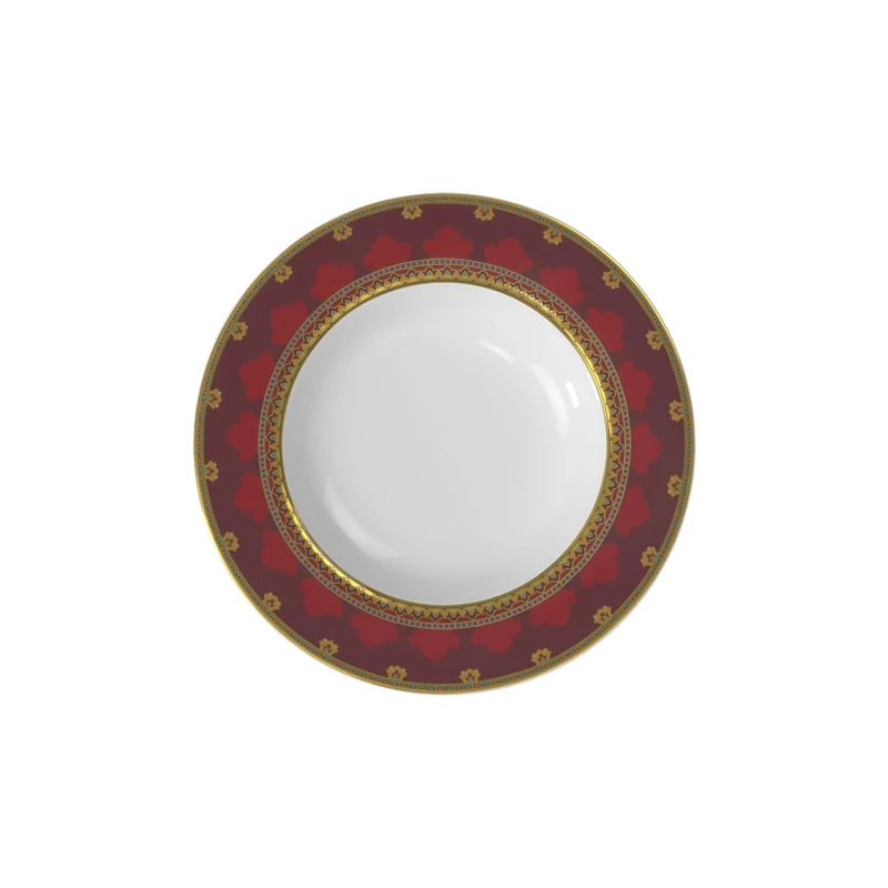 Villeroy and Boch - Samarkand Rubin, Soup Plate, Premium Bone Porcelain, 24 cm, Capacity 334 ml, Dishwasher-Safe