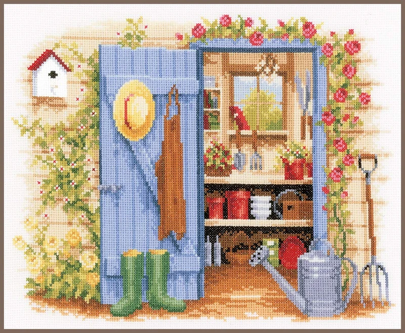 Vervaco Tool Shed Counted Cross Stitch Kit, Multi-Colour