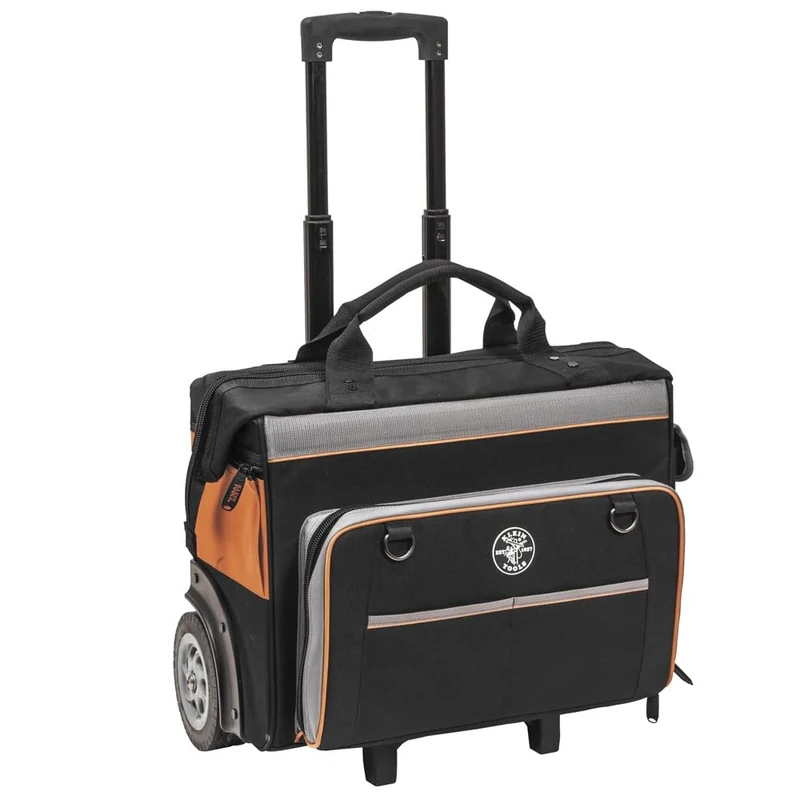 Klein 55452RTB Tradesman Pro Rolling Tool Bag, Black/Orange