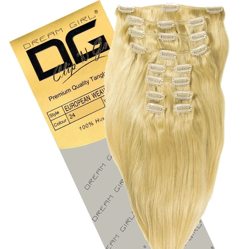 Dream Girl 18 inch Colour 24 Clip On Hair Extensions