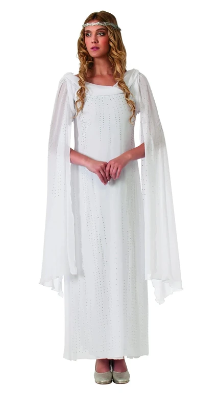Rubies Women's The Hobbit Galadriel Costume Dress with Headpiece Adult Sized, White, One - Image 1