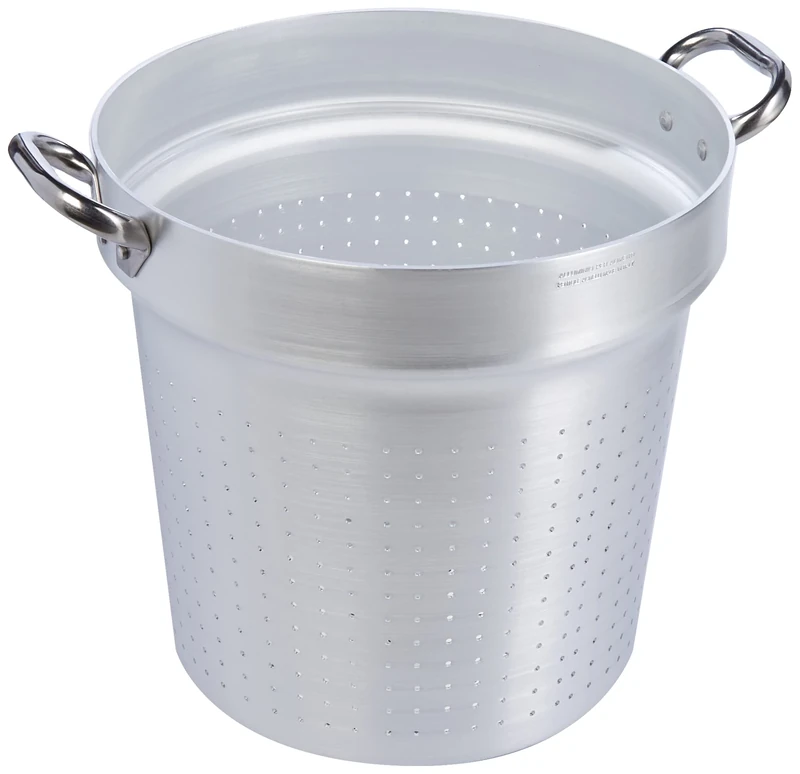 Pentole Agnelli Professional Aluminium 3 Mm. Cylindrical Colander With 2 Handles, Diameter 32 Cm.