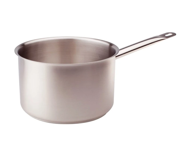Pentole Agnelli Stainless Steel Deep Casserole With A Steel Tubular Handle, Diameter 14 Cm.