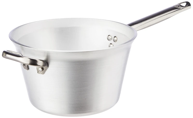 Pentole Agnelli RADIANTE Pot for Polenta, Aluminium, Thickness 5 mm, with Handle and Handle in Stainless Steel, Silver 22 Cm silver - Image 1