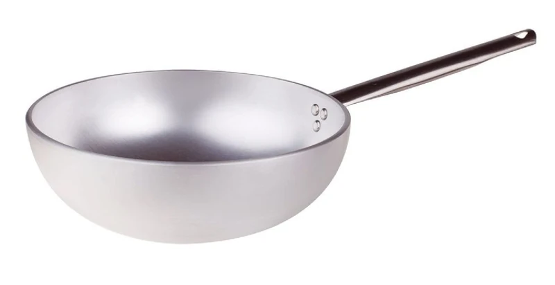 Pentole Agnelli Aluminium Professional 5 Mm. Radiant Wok With 1 Handle, Diameter 32 Cm.