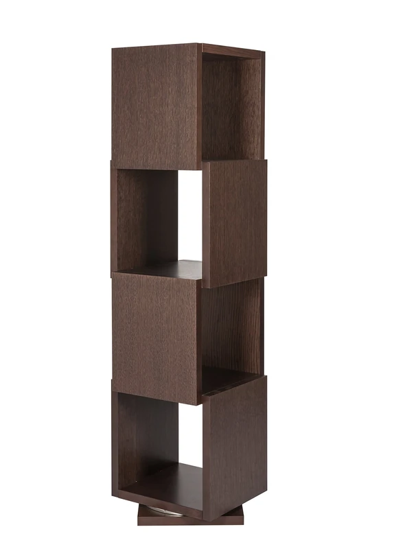 TemaHome Shell Rotative Unit, Wood, Chocolate, 40x40x156 cm