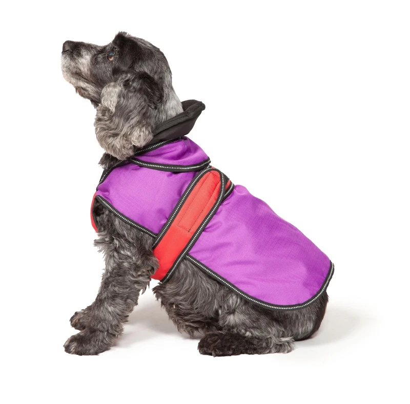 Danish Design 2 in 1 Ultimate Purple/Red Removable Padding Lightweight Dog/Puppy Coat 30 Inch 75 cm