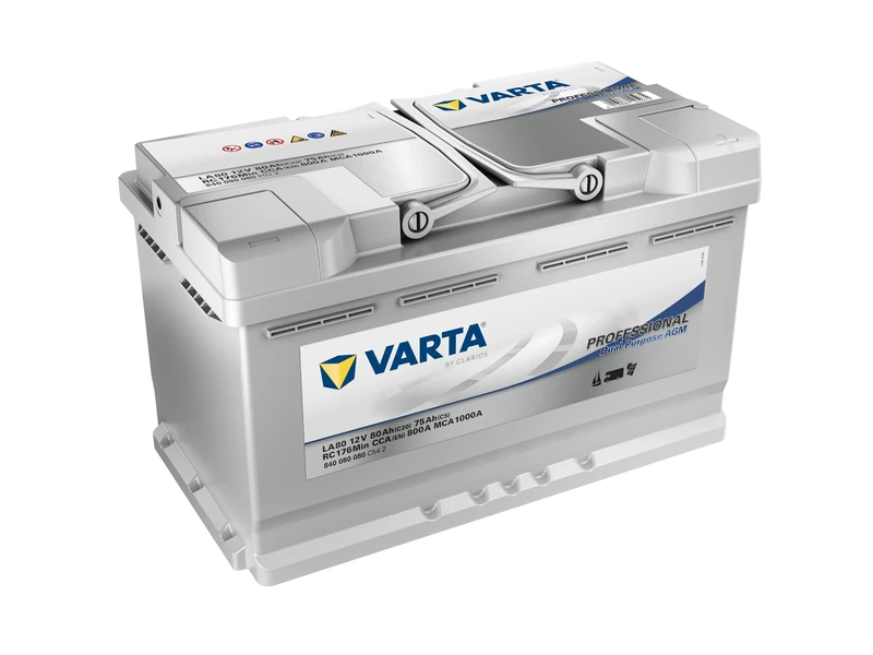 Professional Dual Purpose AGM Leisure Battery LA80 12V 80AH