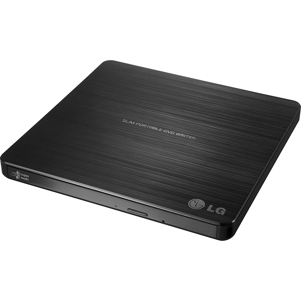 LG Electronics 8X USB 2.0 Super Multi Ultra Slim Portable DVD Rewriter External Drive with M-DISC Support for PC and Mac, Black (GP60NB50)